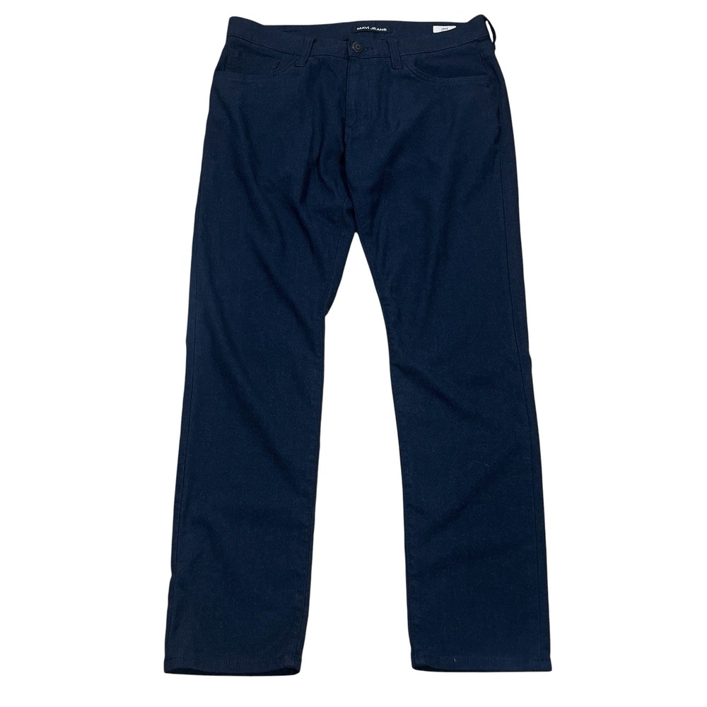 Mavi Jake Stretch Brushed Twill 5-Pocket Pants Mens 34x32 Navy Slim Straight